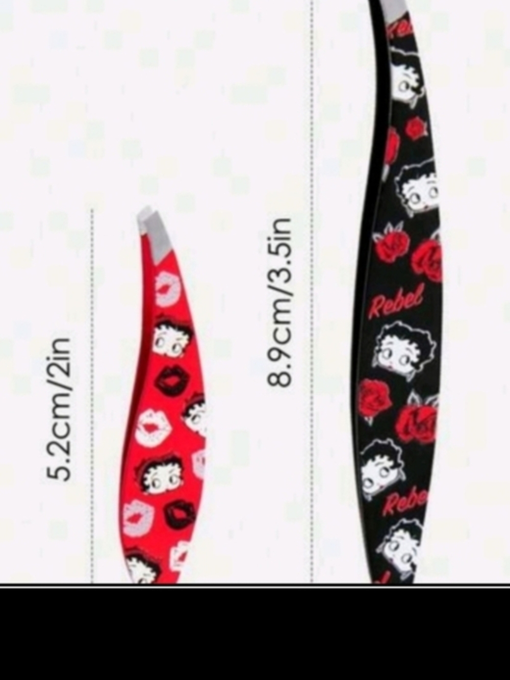 Betty Boop Tweezers Set - Black & Red Free Eyelashes